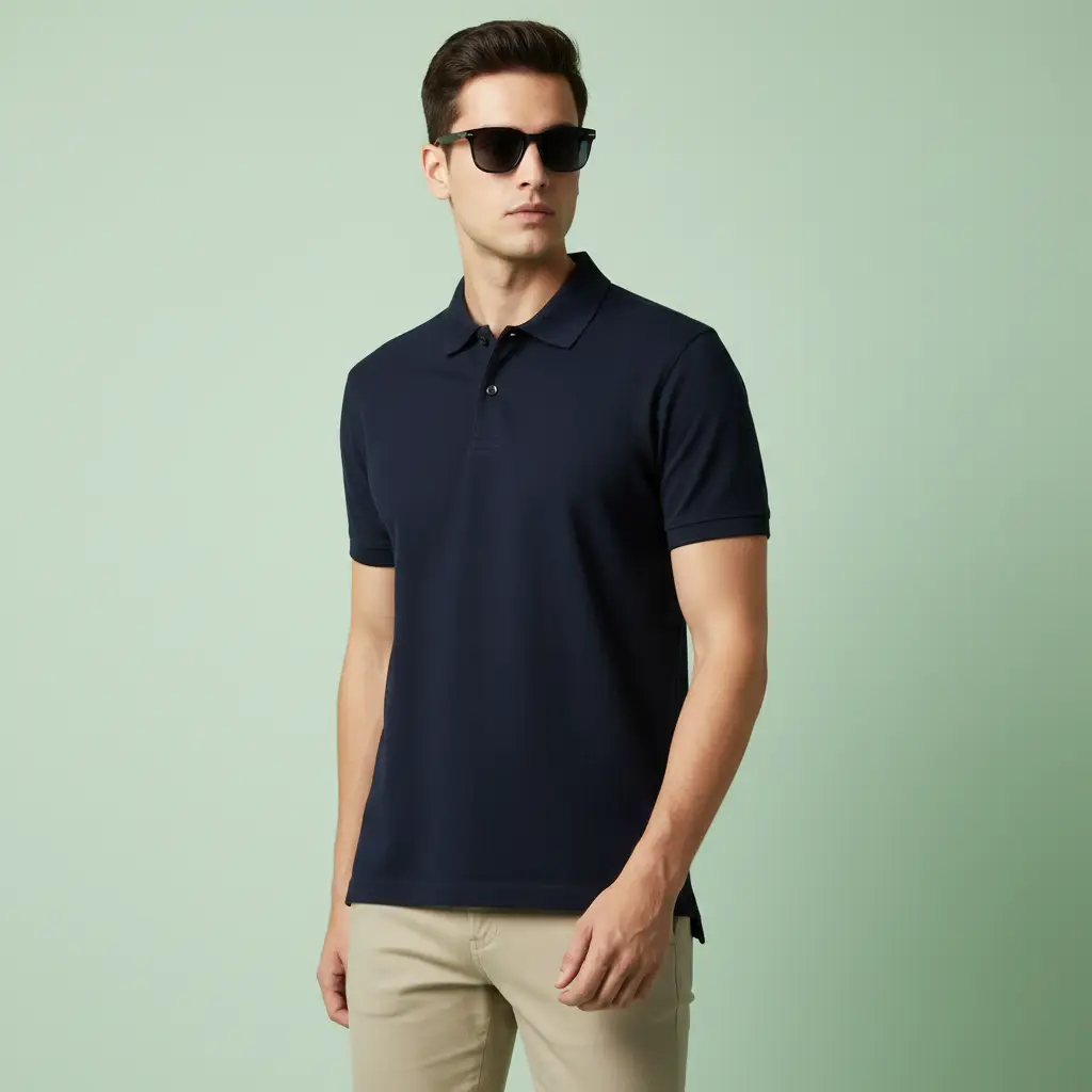 Polo T-shirt for Men Black - Image 6