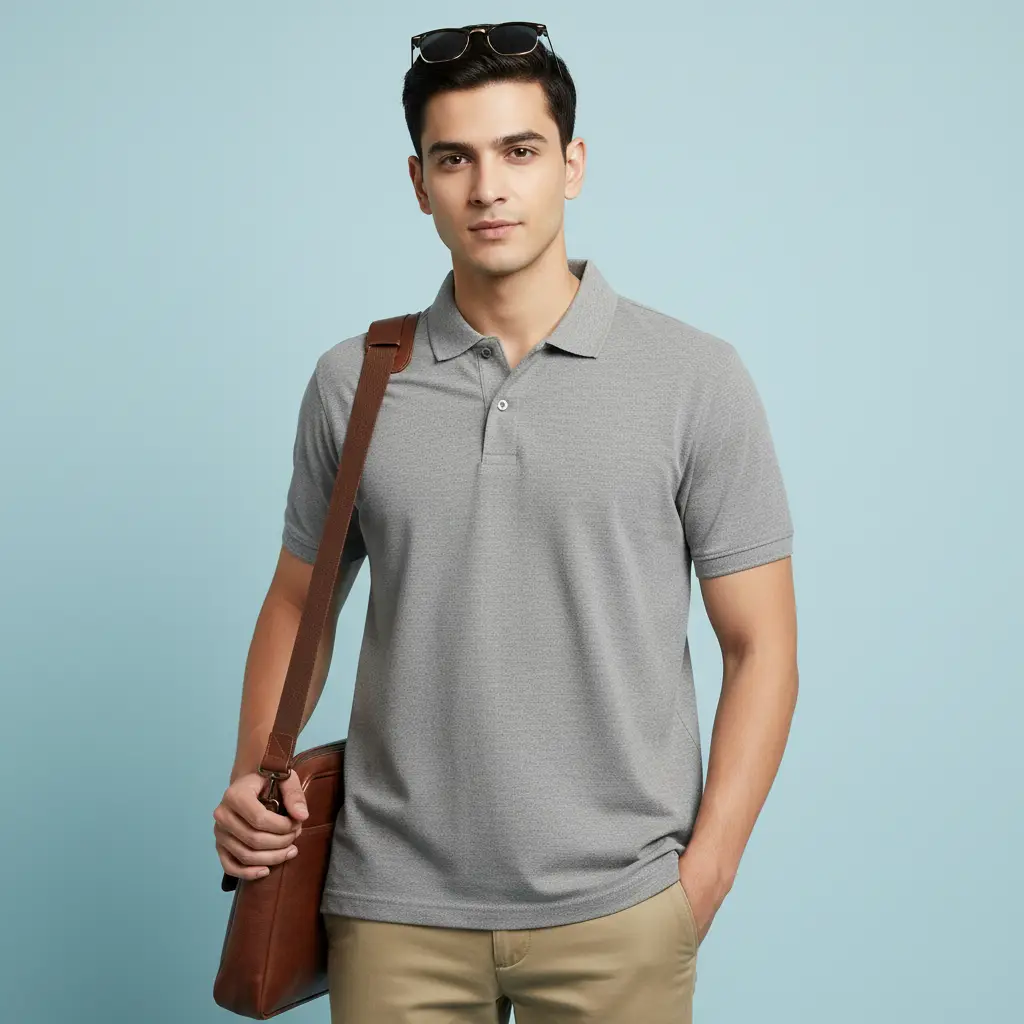 Polo T-shirt for Men Grey - Image 3