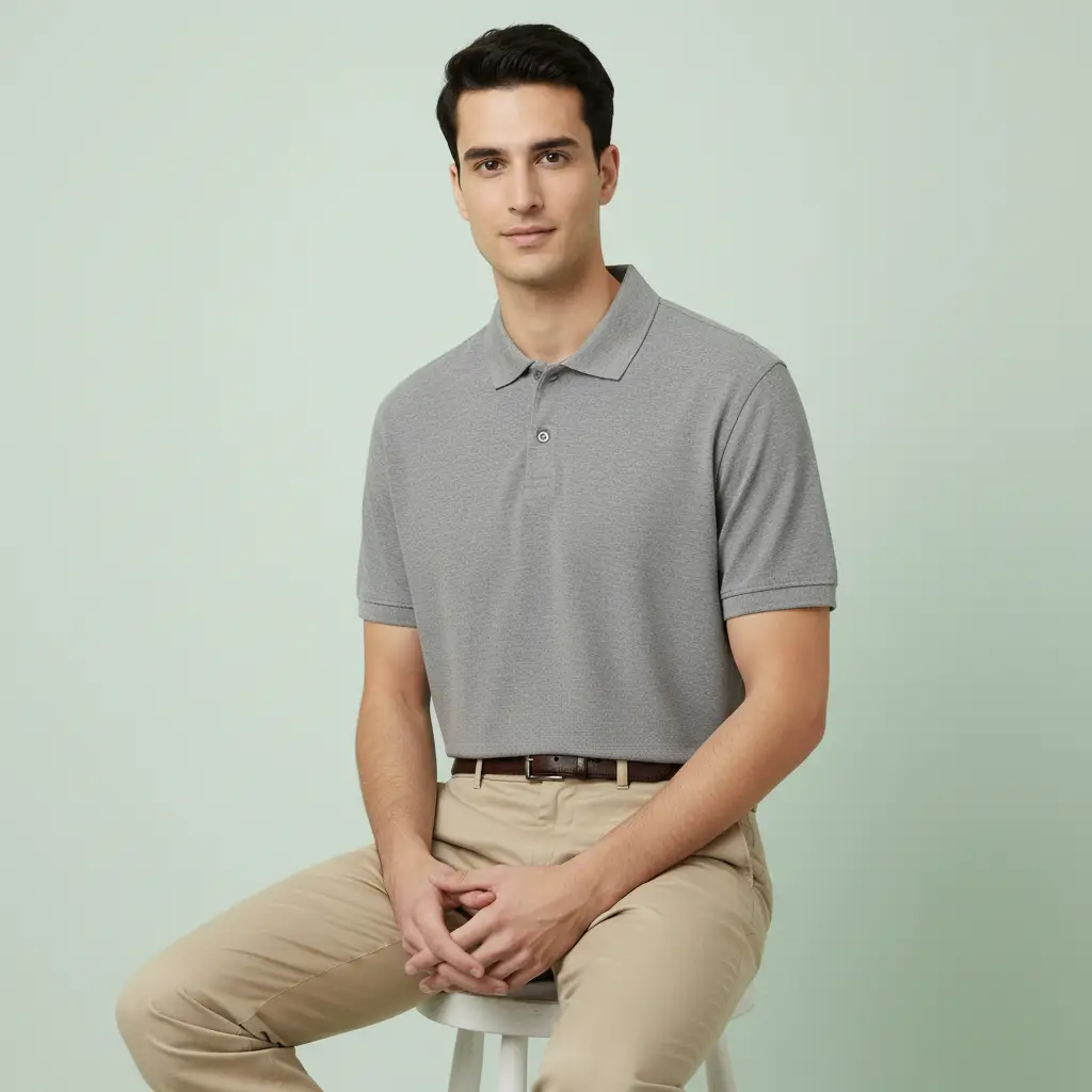 Polo T-shirt for Men Grey - Image 6