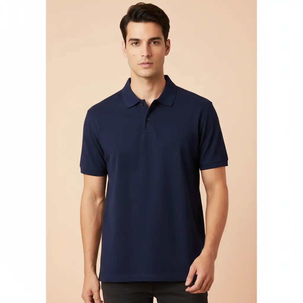 Polo T-shirt for Men Navy Blue - Image 2