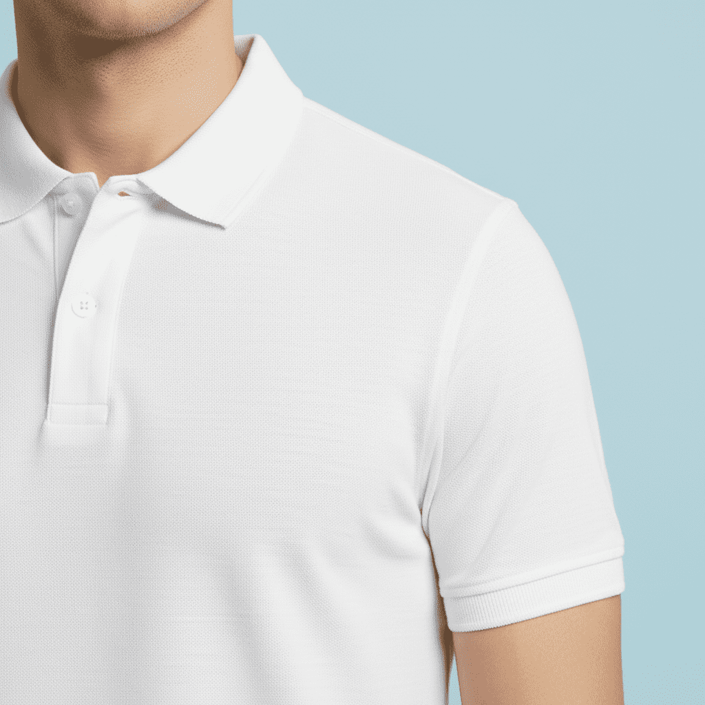 Polo T-shirt for Men White - Image 5